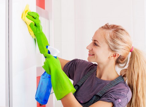 Professional mattress cleaning in a bright bedroom