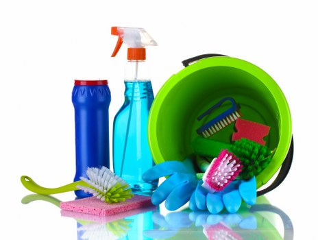 Deep cleaning in a modern home kitchen
