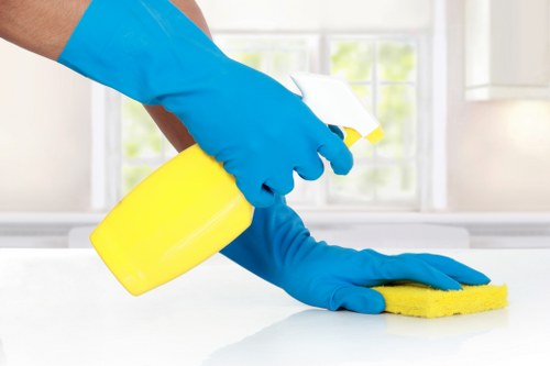 Vacuuming a mattress during deep cleaning
