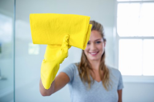 Living room turnover cleaning in an Airbnb property