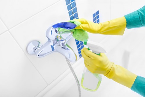 Deep cleaning a high-traffic carpet area